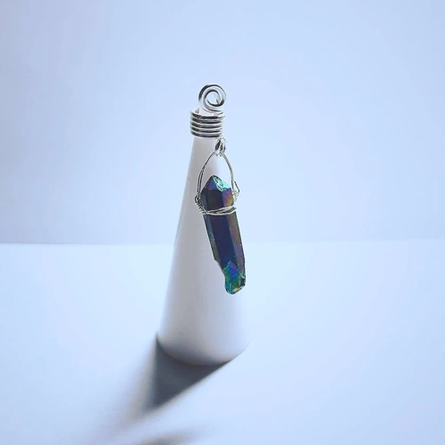 Rainbow Quartz Coil Charm